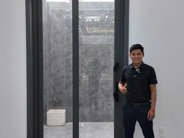 Cửa Trượt Quay 2 Cánh Eurosmart 86 Pro màu Ghi Xám