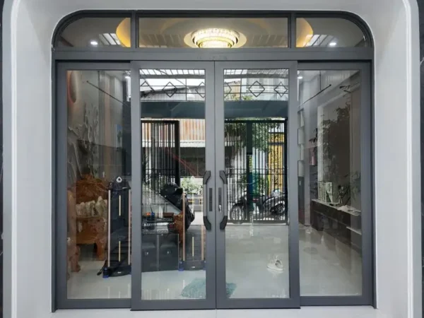 cửa trượt quay 4 cánh eurosmart uốn vòm lơi