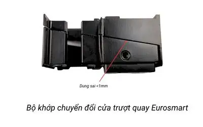 Cấu tạo Cửa trượt Quay Eurosmart: Ray Inox Và Phụ Kiện Đồng Bộ Bo khop chuyen doi cua truot quay eurosmart